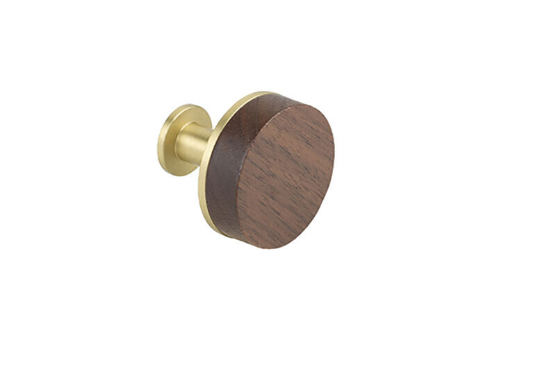 Knop Mewo ořech-zlatá matná 